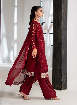 Chiffon-PartyWear-Red