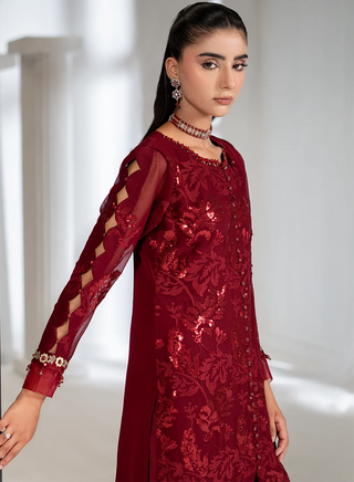 Chiffon-PartyWear-Red