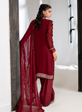 Chiffon-PartyWear-Red