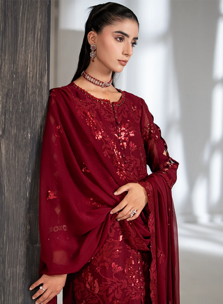 Chiffon-PartyWear-Red