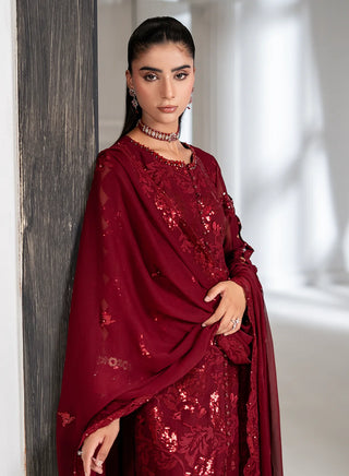 Chiffon-PartyWear-Red