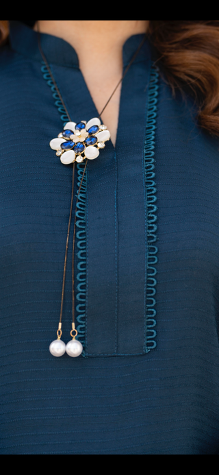 Simple Teal Raniya.h 3pc Dhanak Suit