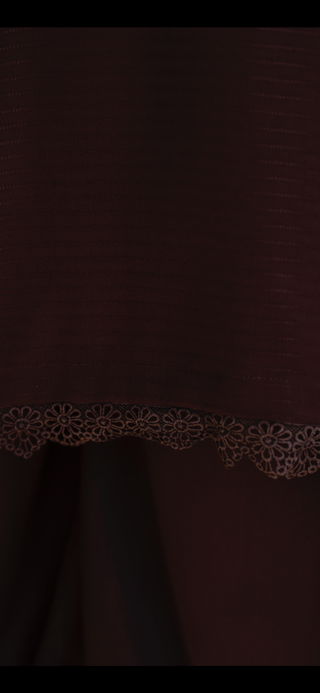 Simple Brown Raniya.h 3pc Dhanak Suit