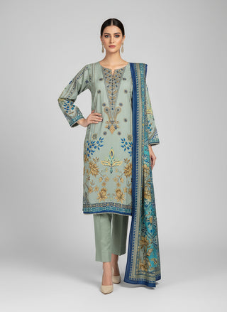 Grey 3pc Dhanak Suit