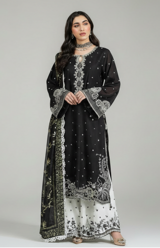 Black&White 3pc Viscose Suit