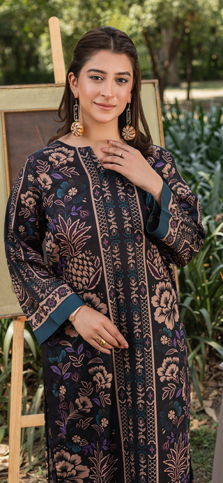 Navy Floral 2pc Cotton Co-Ord