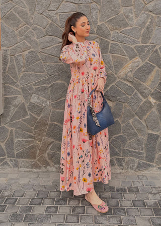 Florina Dress-1pc-Pink