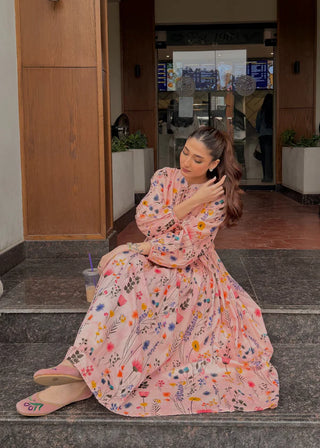 Florina Dress-1pc-Pink
