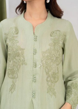 Mint Khaddar 2pc Co-ord Set