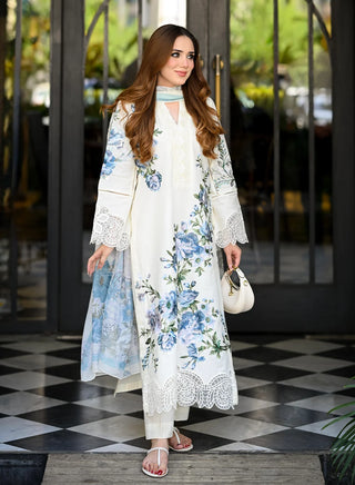 Floral 3pc Elegance - Ivory 001