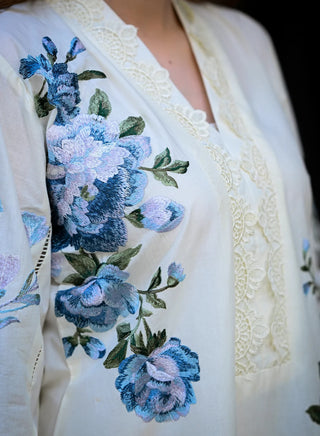 Floral 3pc Elegance - Ivory 001