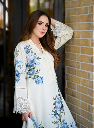 Floral 3pc Elegance - Ivory 001