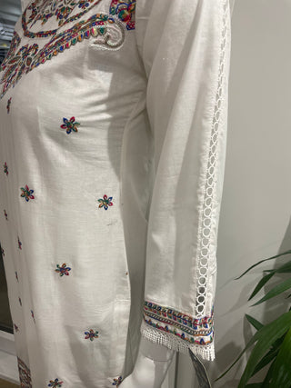 White Cotton Kurta